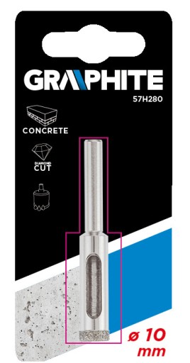 Diamantový vrták na kameninu 10 mm GRAPHITE 57H280