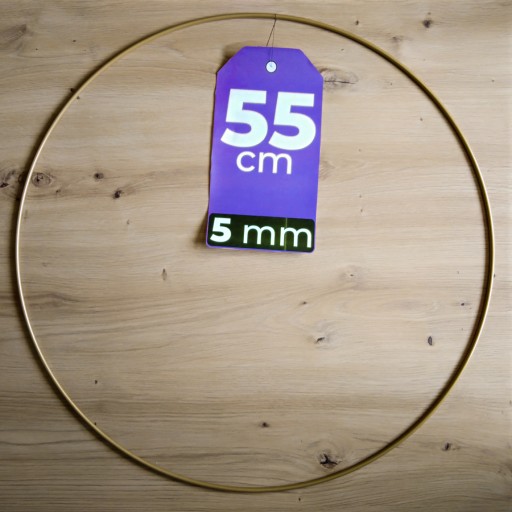 Kovová obruč ZLATÁ MATNÁ 55 cm 5 mm VEĽMI PEVNÁ
