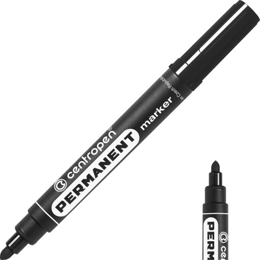 Permanentný popisovač Centropen čierny 10 kusov