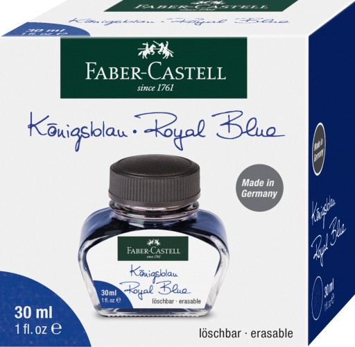 FABER CASTELL atrament do pera 30 ml modrý