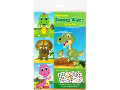 KARTY S NÁLEPKAMI Dinosaury Dino samolepky 90 ks