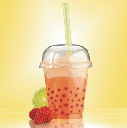 PLASTOVÉ SLAMKY BUBBLE TEA 12mm NEON (200)REDPLAST