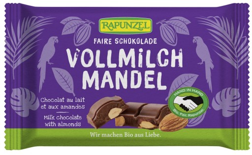 EOD Mliečna čokoláda s mandľami 100g ECO