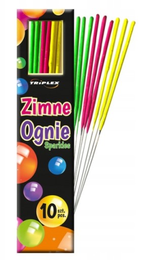 Ohňostroj studený neónové farby 17cm 10ks