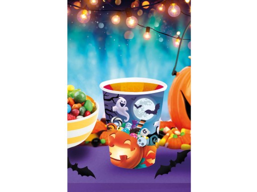 Veselý Halloween papierové poháre 240ml 6 ks