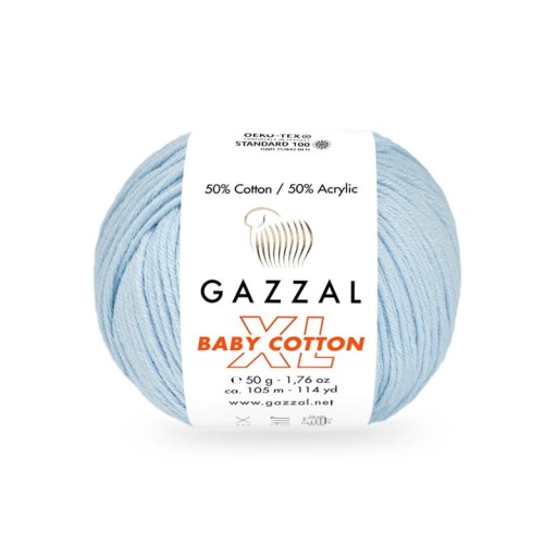 Priadza Gazzal Baby Cotton XL 3429 / svetlomodrá