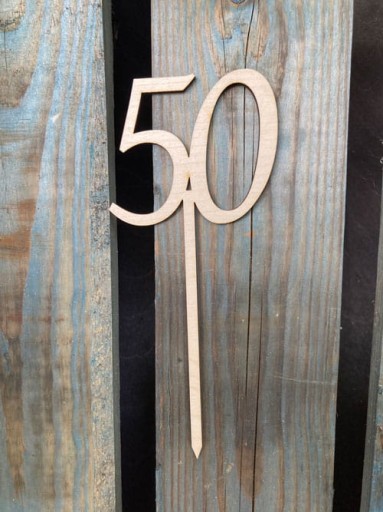 3 ks topper ČÍSLO 50 na narodeniny, výročie