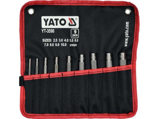 DIEROVAČ KOŽE, GUMA, DIEROVAČ, REZAČ, 9 PRVKOV. YATO