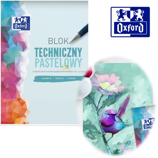 TECHNICKÝ BLOK A4 OXFORD 10 listov PASTELOVÁ FARBA