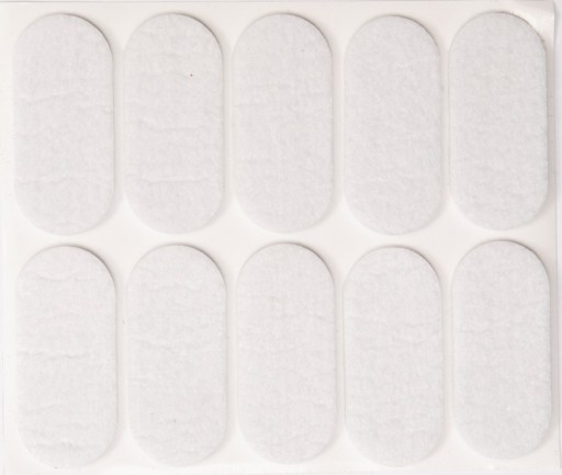 Plsťové podložky 20x45 mm biele 74846 Vorel