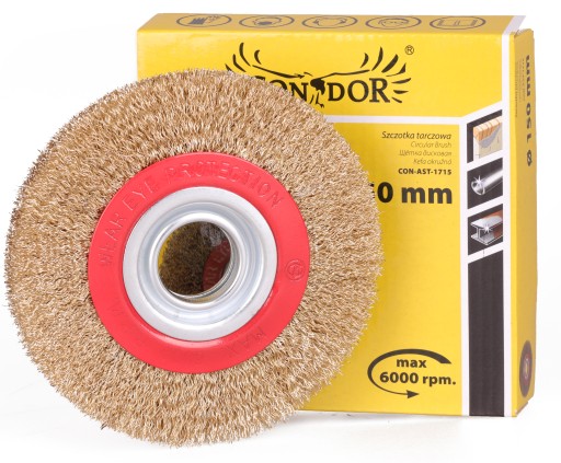 MOSADZOVANÁ DRôTENÁ KOTÚČOVÁ KEFA 150 x 20mm DREL