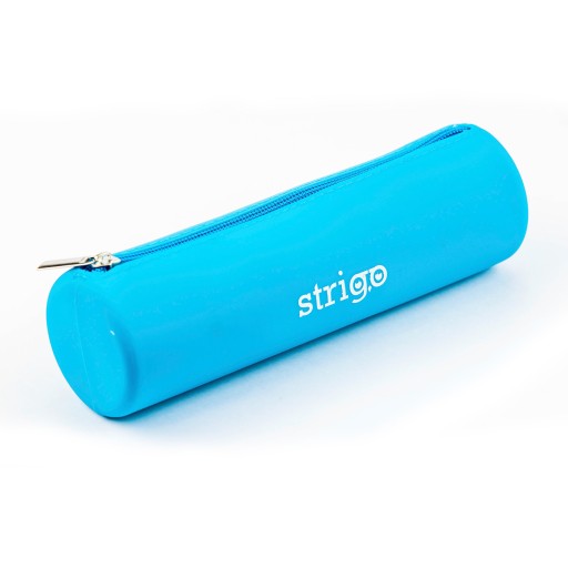 STRIGO oválny modrý silikónový školský peračník