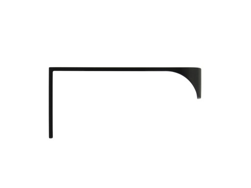 PREKRÝVANÁ NÁBYTKOVÁ ÚCHYTKA, HRANA, MAT ČIERNY KOV 6789A 276 / 256 MM