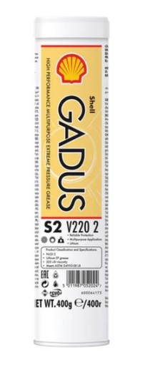 SHELL GREASE SHELL GADUS S2 V220 0,4KG RÚRA PRE SHE550028095