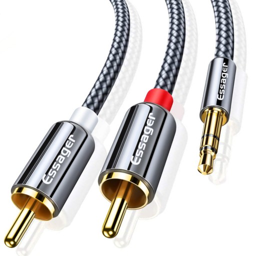 KÁBEL AUDIO KÁBEL HQ 2x RCA MINI JACK 3,5MM CINCH STEREO GOLD HD 3M