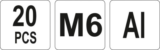 HLINÍKOVÉ NITOVACIE MATICE M6, 20 KS