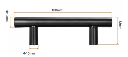 NÁBYTKOVÁ ÚCHYTKA zábradlie 64mm MATNÁ ZLATÁ