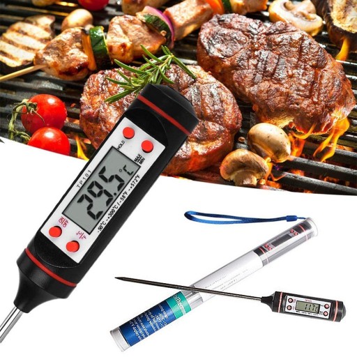 LCD KUCHYNSKÝ TEPLOMER SONDA NA MÄSO VÍNO