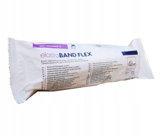 Elastický podporný obväz BANDAGE 12cm x 5m s elastoBAND FLEX CLAMP