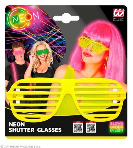 ŽLTÉ ŽALÚZIE OKULIARE NEÓNOVÉ ŽLTÉ DISCO