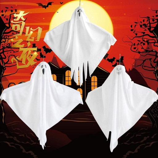 ZÁVISNÉ DUCHA DEKORÁCIA HALLOWEEN ORGABA PRÍvesok BIELY 1