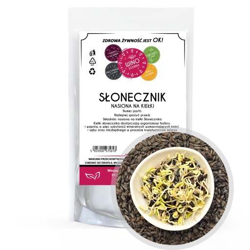 Slnečnicové semienka na klíčky - 50g