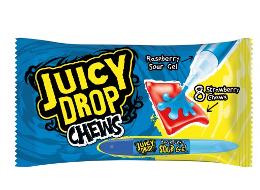 ŠŤAVNÁ KVAPKA ŽUVÁ ŽUVACIE CUKRINKY S KYSLENÝM GÉLOM V PERU BAZOOKA CANDY 67G