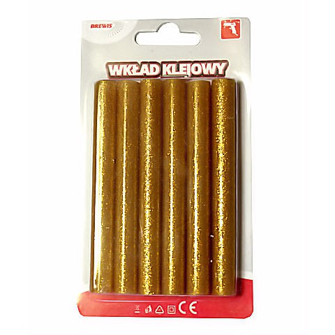 Vložka do zlatého glitrového lepidla 11mmx10cm