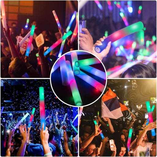 GLOW BON LED svetelná šabľa vyrobená zo špongie PARTY
