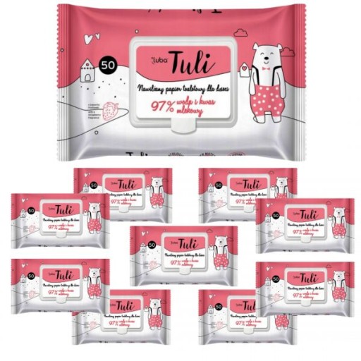 Luba Tuli vlhčený toaletný papier pre deti Jahoda 50 ks