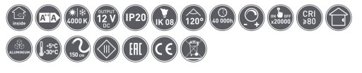 ESCADA OA LED schodiskové svietidlo okrúhle, priehľadné