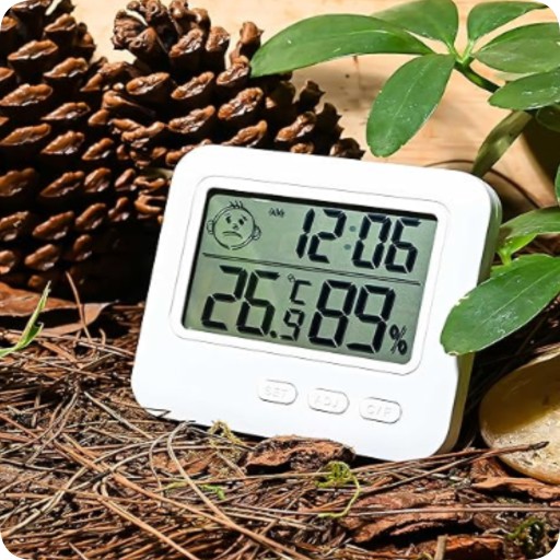 ELEKTRONICKÝ TEPLOMER HYGROMETER DIGITÁLNE HODINKY DO IZBY
