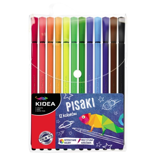 Fixky v puzdre, fixky, fixky, 12 farieb - KIDEA