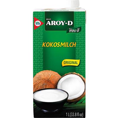 Kokosové mlieko 1l - Aroy-D originálny kartón z kokosového mlieka
