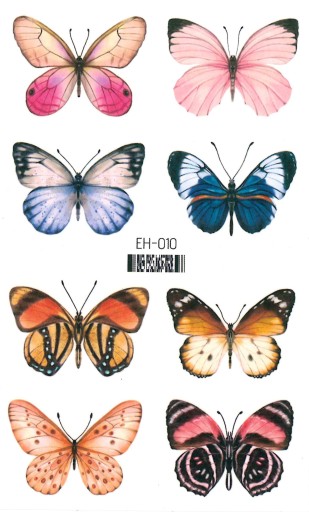 Umývateľné tetovanie pre deti BUTTERFLIES EH010