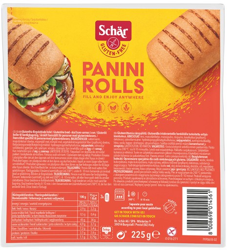 Panini rolky - BEZSKLENÉ rolky. 225 g