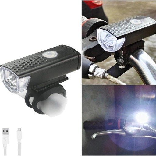 BICYKLOVÁ LAMPA PREDNÁ ZADNÁ LED USB SVETLO VÝKONNÉ BICYKELOVÉ SVETLO PREDNÉ + ZADNÉ