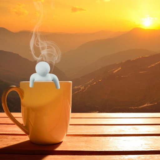 SITKO NA KÁVU NA BYLINKY S RÚČKOU SILIKÓNOVÉ MAN 1 KS TEA BREEDER