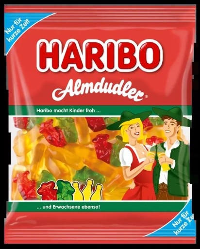 Haribo Almdudler Bylinné želé Malina Bez 160g