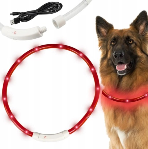 Obojok s LED čelenkou, USB nabíjanie, 50 cm