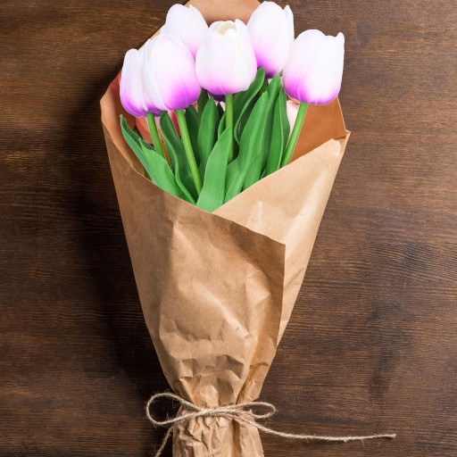 UMELÉ TULIPANY umelé kvety, ako ozajstné, tulipánové kytice do vázy, 1 ks.