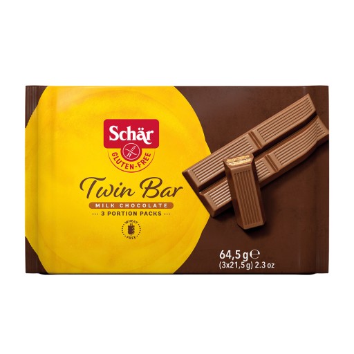 SCHAR Twin Bar bezlepkové čokoládové oblátky