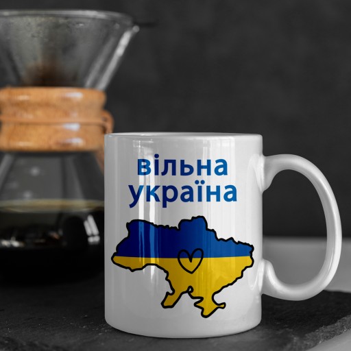 BIELY hrnček STRONG UKRAINE NIE PUTINOVI STOP WAR