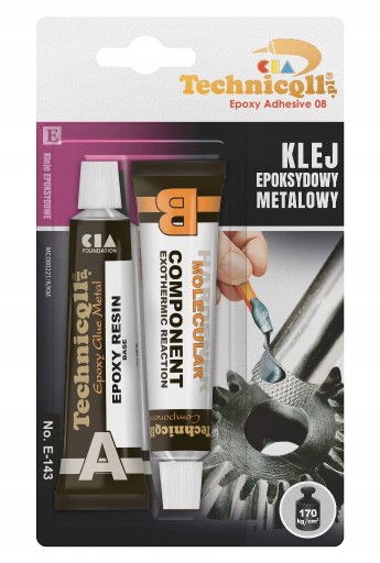 TECHNICQLL KOVOVÉ EPOXIDOVÉ LEPIDLO 2X20ML E-143
