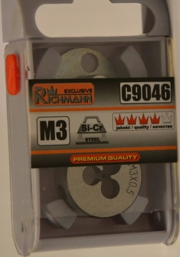 DIE M3 x 0,5 mm s vodidlom