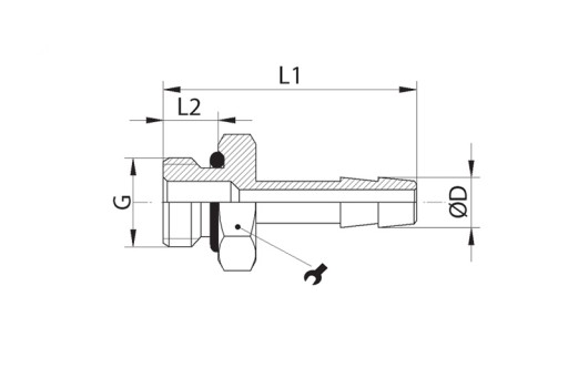 8 mm konektor s niklovým tesnením RQS GZ 1/8''