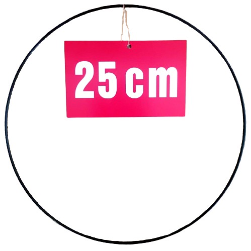 ČIERNY prsteň/ráfik na lapače snov a makramé, 25 cm