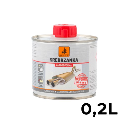DRAČÍ STRIEBORNÝ TEPLOTOLNÝ SILIKÓNOVÁ RÚRA 0,2L