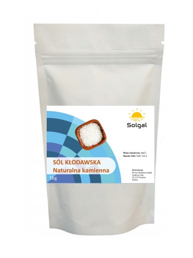 KŁODAWSKA jemnozrnná biela kamenná soľ 1kg