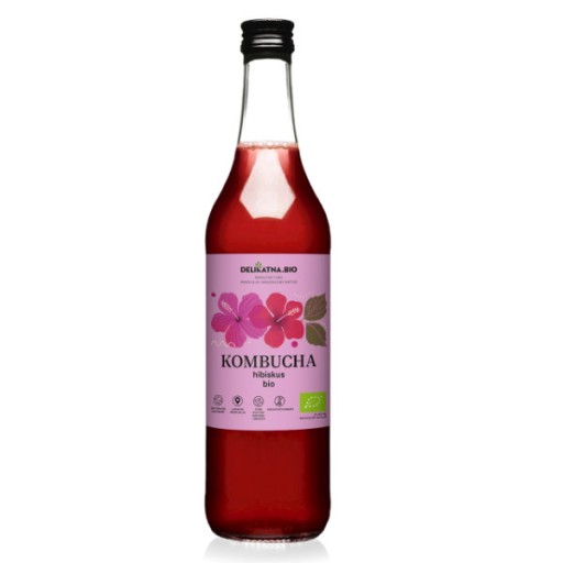 Bezlepková kombucha s ibištekom BIO 500ml